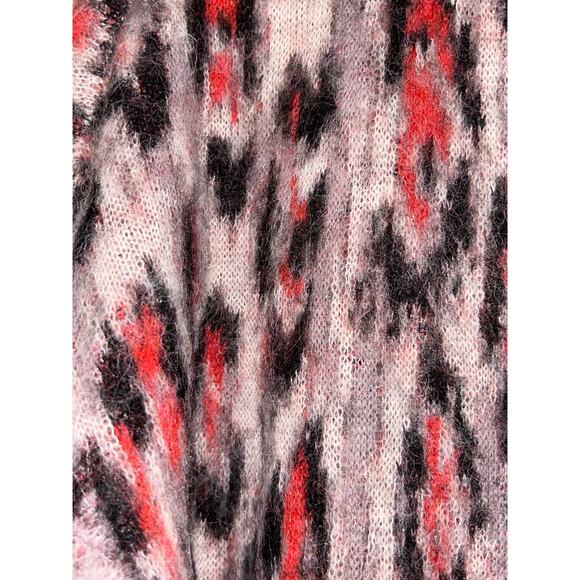 Anthropologie Mob Wife Edgy Neutral Pink Leopard Long Sleeves Cardigan  Sm NWT - Picture 2 of 8